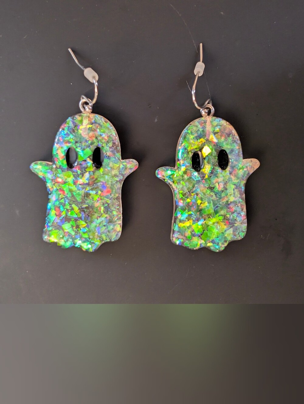Irredescent Holographic Ghost Earrings